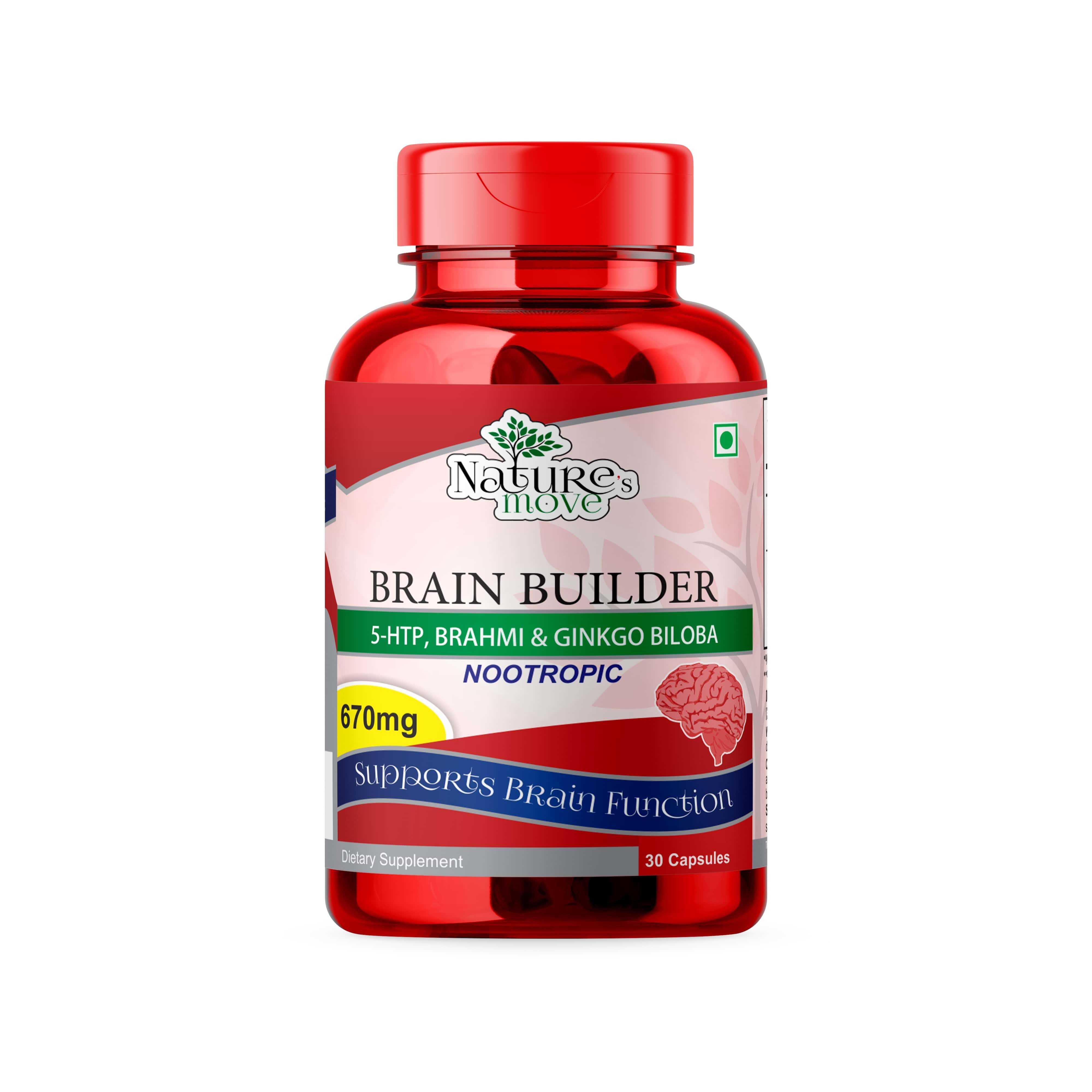 Brain Builder | 5-HTP | Brahmi | Ginkgo Biloba | Alpha GPC